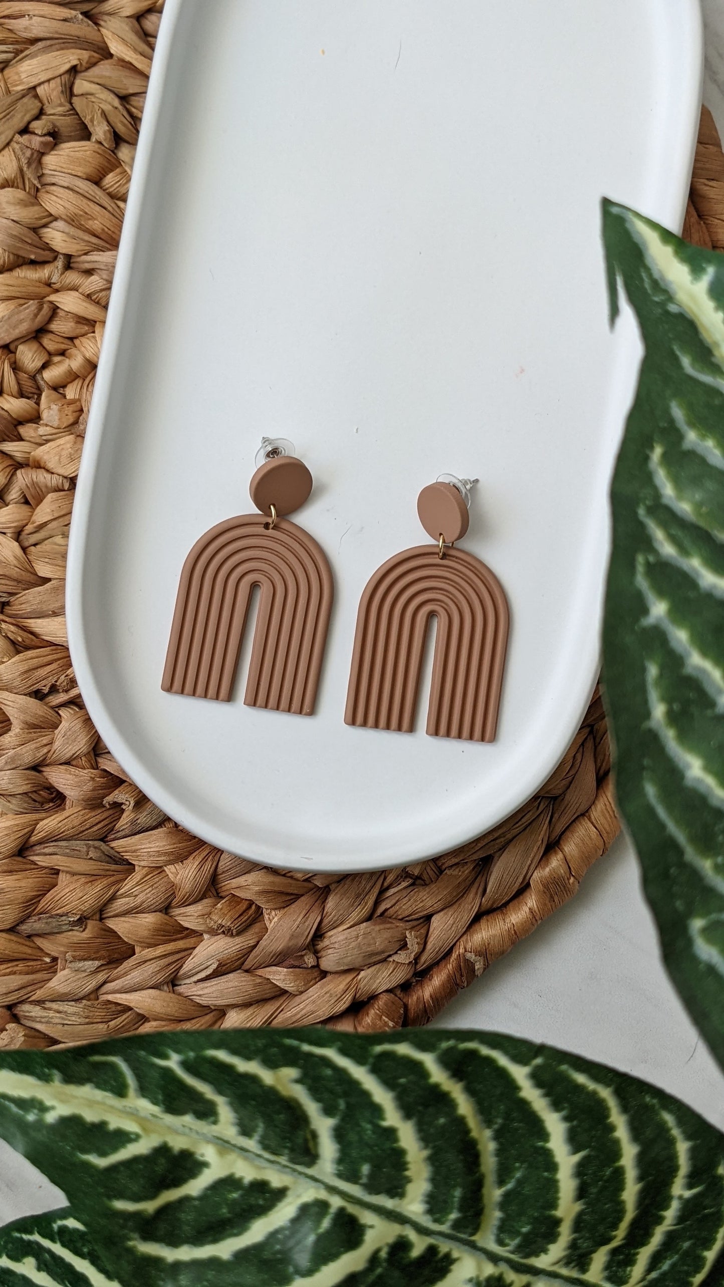 Brown Monochrome Rainbow Earring