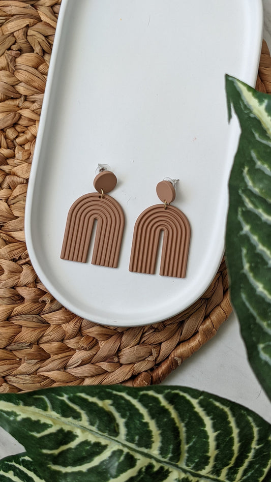 Brown Monochrome Rainbow Earring